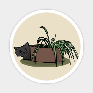 Cat and plant Magnet